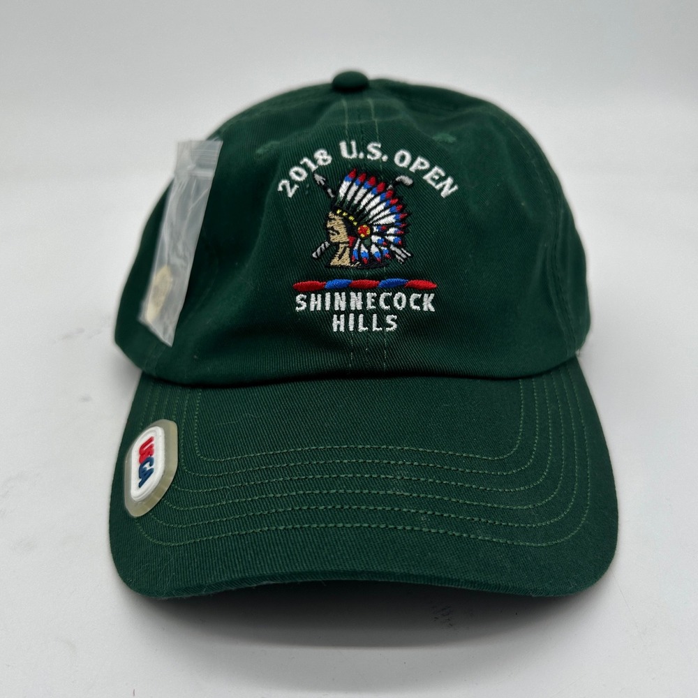 Shinnecock Hills Mens Golf Hats OSFA Green Snap Back U.S 2018 Open Logo USGA NEW